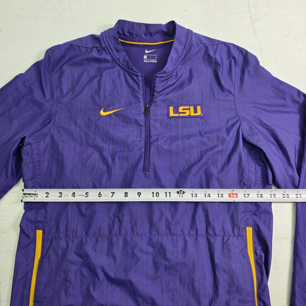 Nike LSU Tigers Sideline Lockdown Men's Slip-Over 1/4 Zip Jacket Windbreake Sz S - Picture 6 of 7